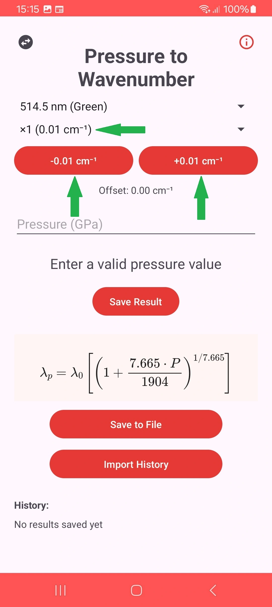 Fine adjustment controls in light mode