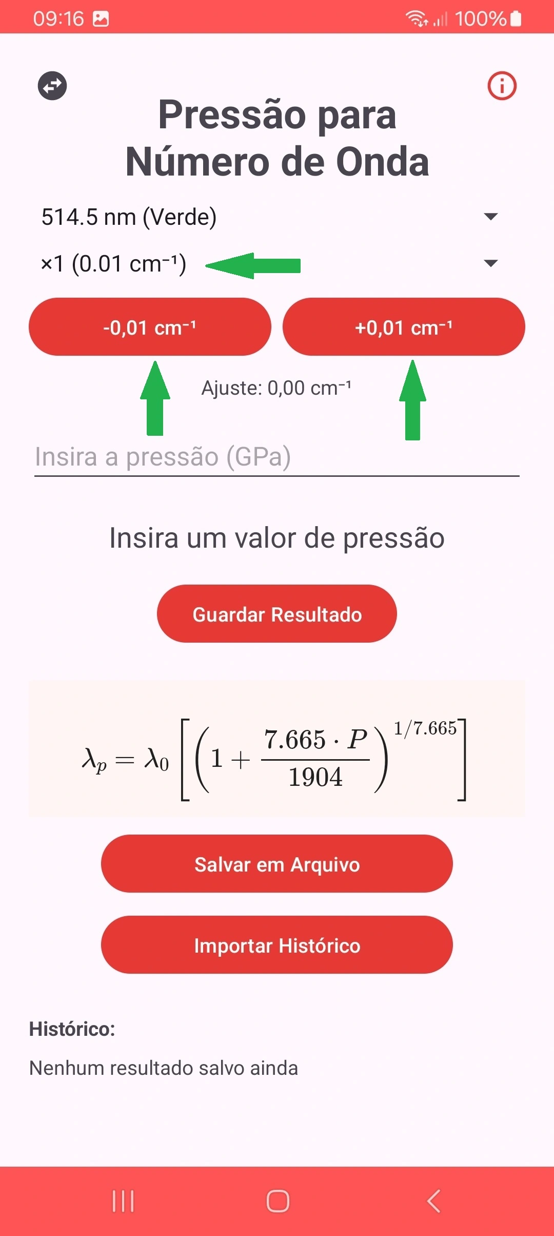 Controles de ajuste fino no modo claro